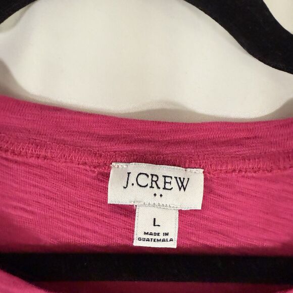 J. Crew Dress Women's Large Pink Short Sleeve Crew Neck Knee Length Short Sleeve - Picture 6 of 10
